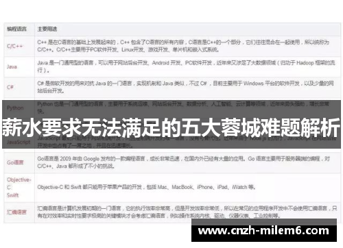 薪水要求无法满足的五大蓉城难题解析