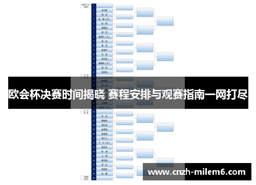 欧会杯决赛时间揭晓 赛程安排与观赛指南一网打尽